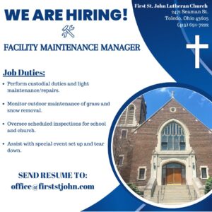 First St John - Facility Maintenance Manager