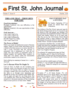 First St John - Oct 2024 Newsletter