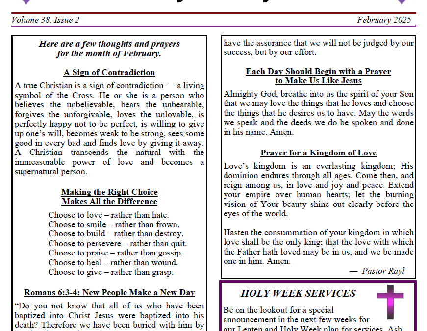 February 2025 Newsletter