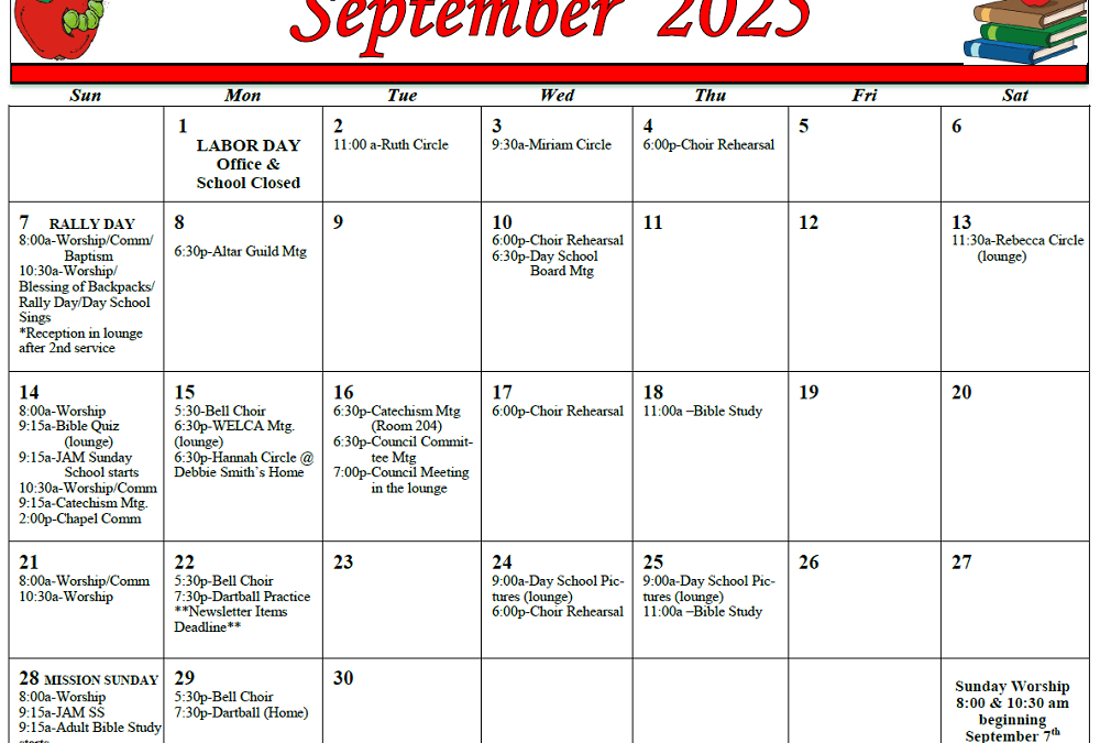 September 2025 Calendar