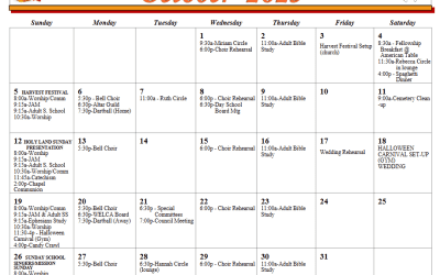 October 2025 Calendar