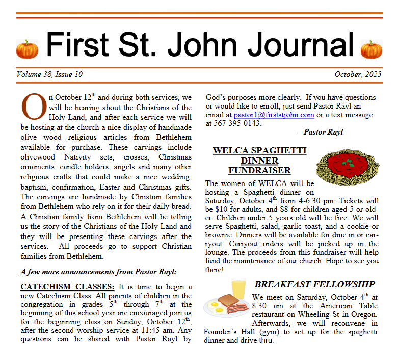 October 2025 Newsletter