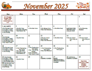 FSJ November 2025 Calendar