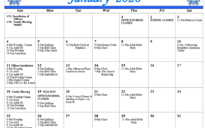 January 2026 Calendar
