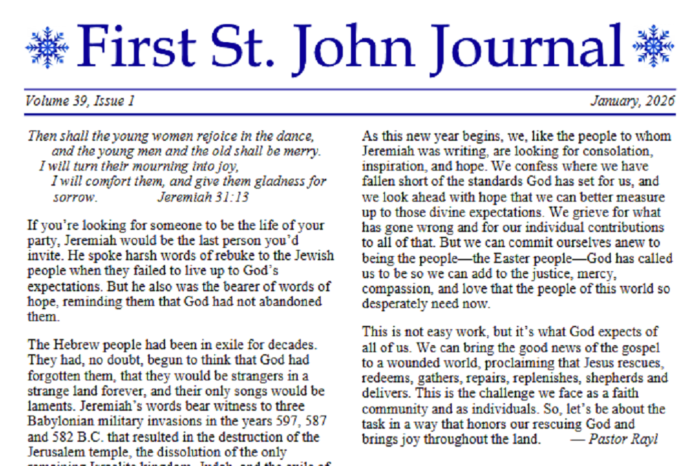 January 2026 Newsletter