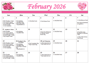 FSJ February 2026 Calendar