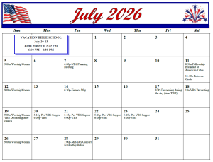 FSJ - July 2026 Calendar