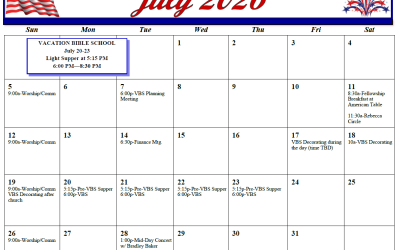 July 2026 Calendar