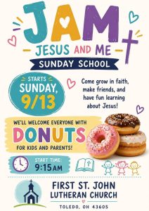 JAM Sunday School flyer