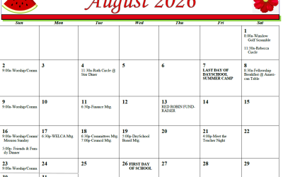 August 2026 Calendar