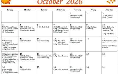 October 2026 Calendar